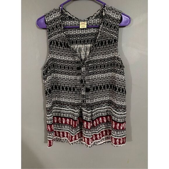 Faded Glory Sleeveless V Neck Top Size Small - Picture 1 of 3